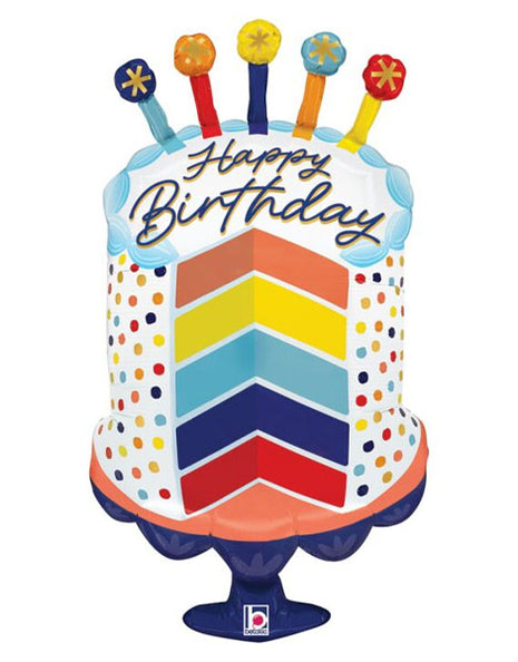 32in Betallic Sliced Birthday Cake Balloon