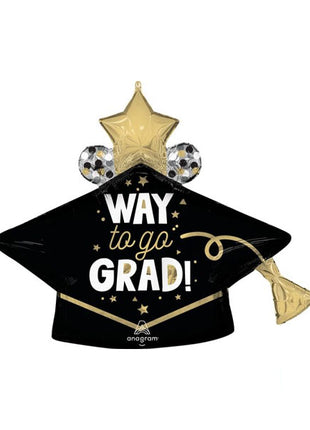 33in Anagram Way to Go Grad Cap Balloon