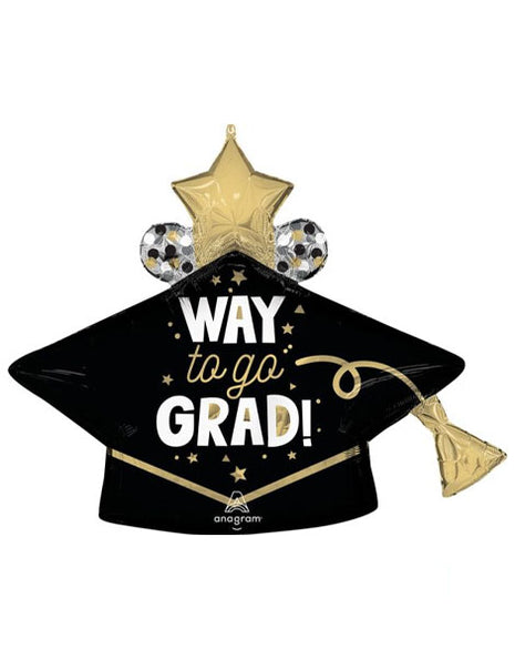 33in Anagram Way to Go Grad Cap Balloon
