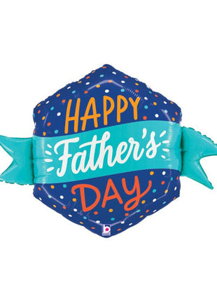 34in Betallic Fathers Day Bright Banner Balloon