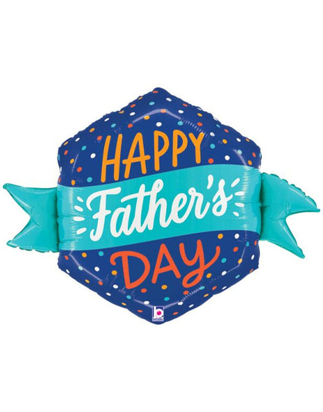 34in Betallic Fathers Day Bright Banner Balloon