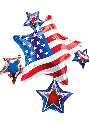 35in Anagram American Flag Cluster Spirit Balloon