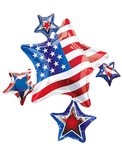 35in Anagram American Flag Cluster Spirit Balloon