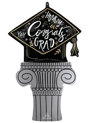 35in Anagram Satin Grad Cap Achievement Burst Balloon