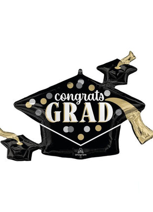 35in Anagram Satin Timeless Polka Dots Congrats Grad Balloon