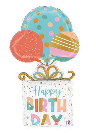 36in Betallic Birthday Gift Celebration Balloon