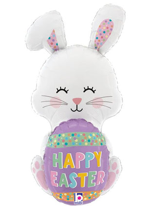 36in Betallic Easter Egg Bunny Balloon