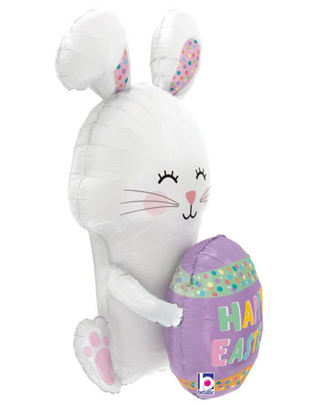 36in Betallic Easter Egg Bunny Balloon