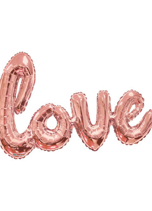 36in ConverUSA Rose Gold Script Love Balloon