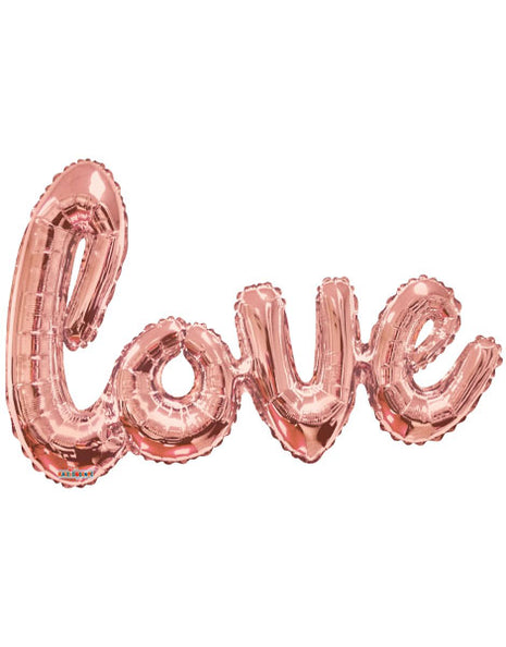 36in ConverUSA Rose Gold Script Love Balloon