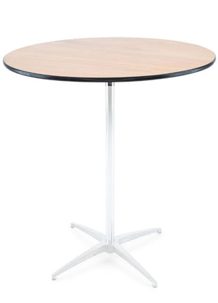 Mesa de cóctel redonda de madera ACT de 36 pulgadas (postes de 42 pulgadas) (solo para recoger)
