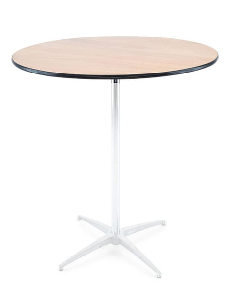 Mesa de cóctel redonda de madera ACT de 36 pulgadas (postes de 42 pulgadas) (solo para recoger)