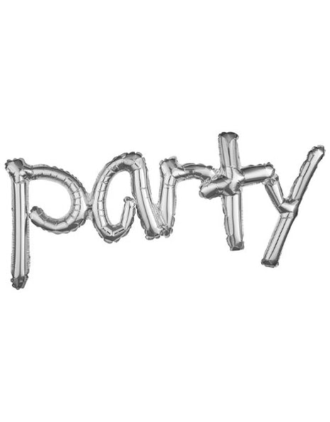 37in Anagram Air-Filled Silver Party Phrase Balloon
