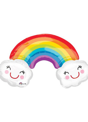 37in Anagram Rainbow with Clouds Balloon