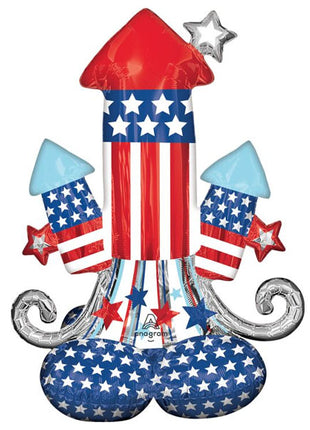38in Anagram Rockets Bursting in Air AirLoonz Junior Balloon