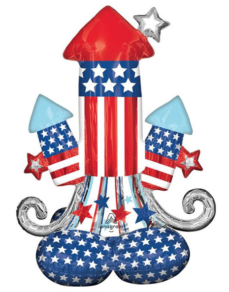 38in Anagram Rockets Bursting in Air AirLoonz Junior Balloon