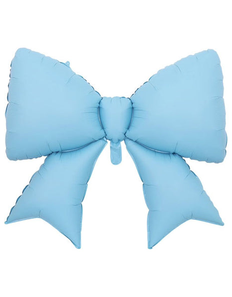38in SoNice Light Blue Bow Balloon