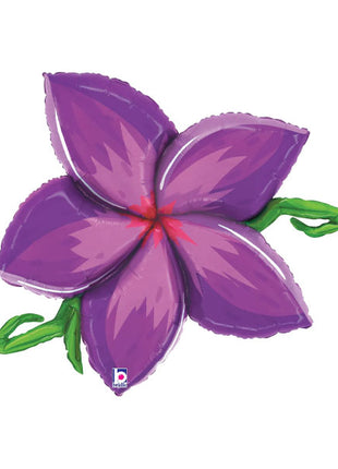 39in Betallic Purple Linky Plumeria Balloon