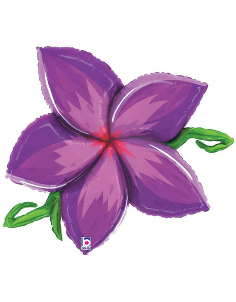 39in Betallic Purple Linky Plumeria Balloon