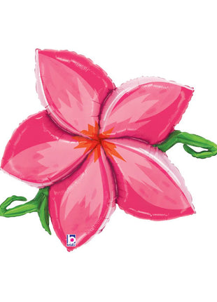 39in Betallic Pink Linky Plumeria Balloon