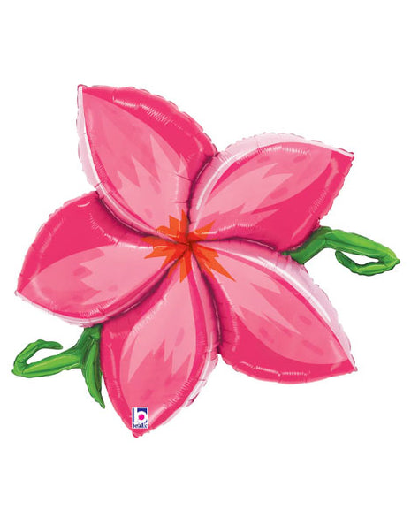 39in Betallic Pink Linky Plumeria Balloon