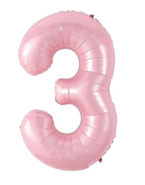 40in Joker Party Pink Number 3 Balloon - Joker Party Supply