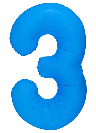 Globo azul neón número 3 de DecoChamp de 34 pulgadas