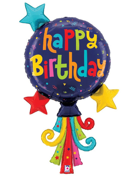 40in Betallic Balloon Streamers Birthday Balloon