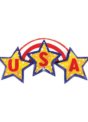 42in Betallic USA Stars Banner Balloon