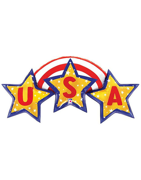 42in Betallic USA Stars Banner Balloon