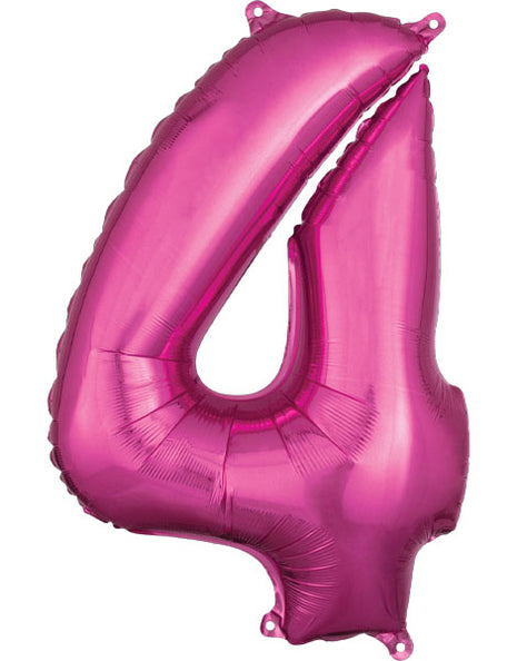 34in Anagram Pink Number 4 - Joker Party Supply