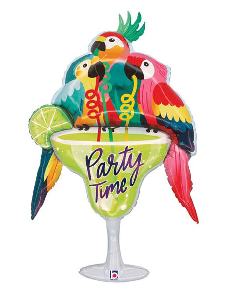 44in Betallic Party Time Parrots Balloon