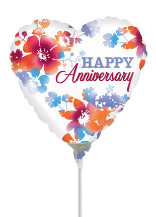 4in Anagram Happy Anniversary Watercolor Balloon (Heat Seal Required)