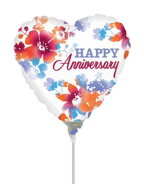 4in Anagram Happy Anniversary Watercolor Balloon (Heat Seal Required)