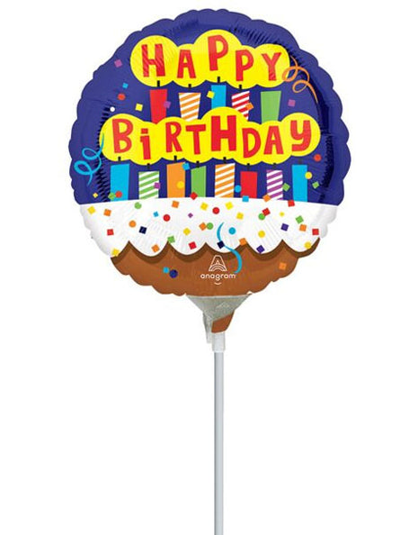 4in Anagram Happy Birthday Candles Balloon (Heat Seal Required)