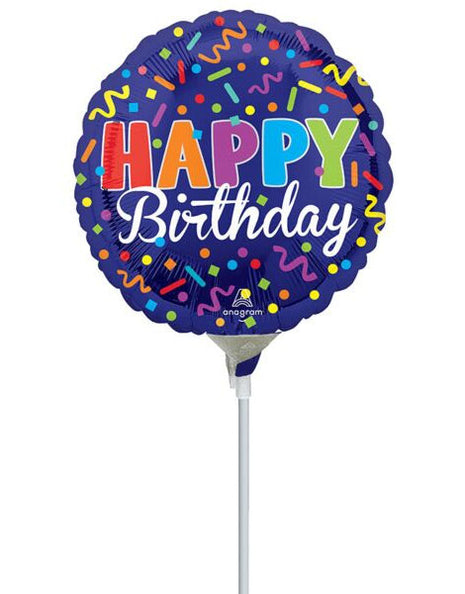 4in Anagram Happy Birthday Party Balloon (Heat Seal Required)