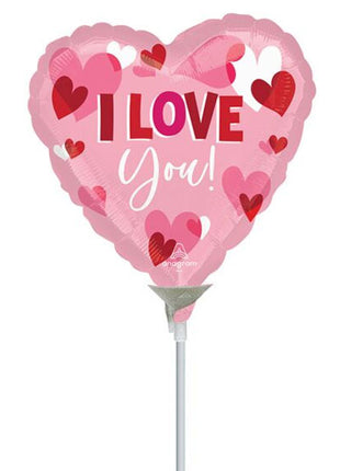 4in Anagram I Love You Playful Hearts Balloon (Heat Seal Required)