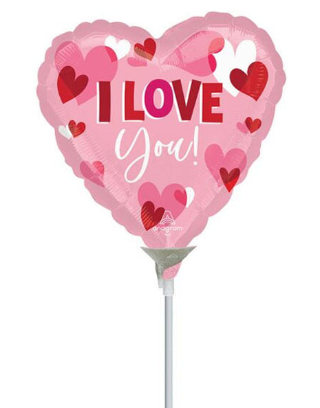 4in Anagram I Love You Playful Hearts Balloon (Heat Seal Required)