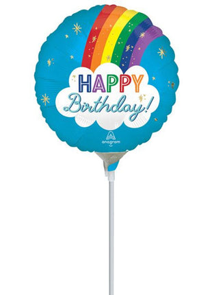 4in Anagram Satin Happy Birthday Rainbow (Heat Seal Required)