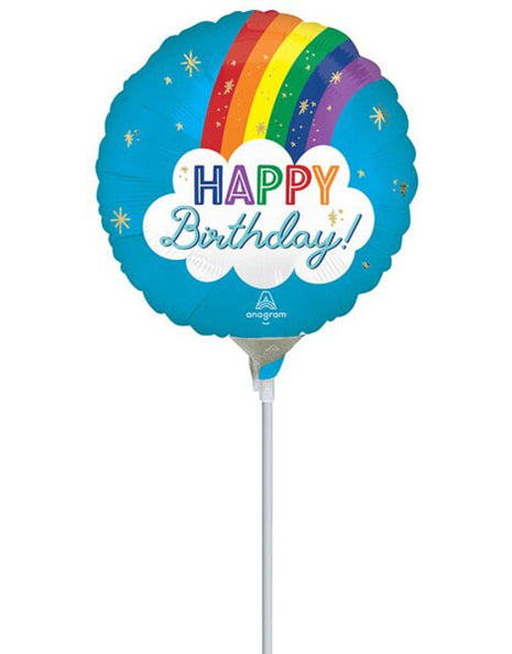 4in Anagram Satin Happy Birthday Rainbow (Heat Seal Required)