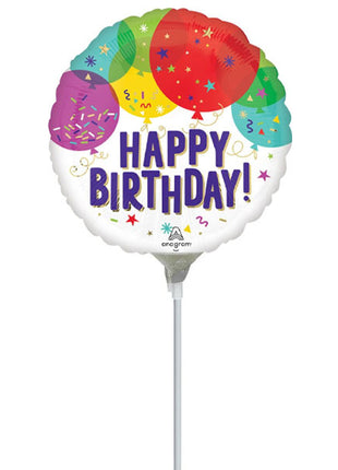 4in Anagram Birthday Balloons Balloon (Heat Seal Required)