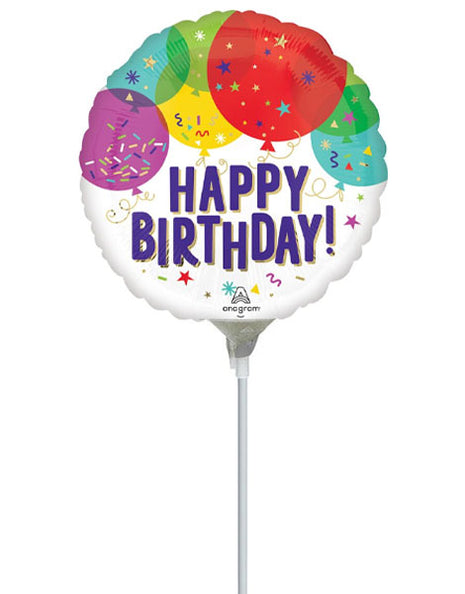 4in Anagram Birthday Balloons Balloon (Heat Seal Required)