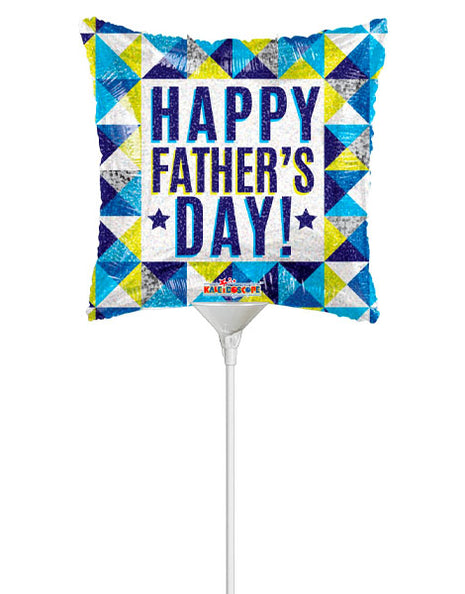 4in ConverUSA Happy Father's Day Geometric Holographic Balloon (Heat Seal Required)