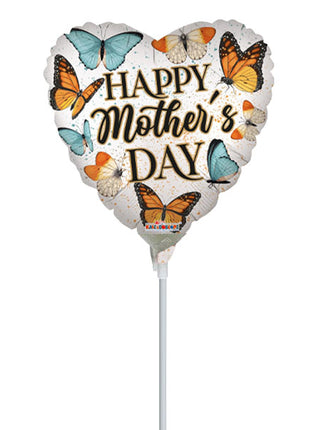 4in ConverUSA Happy Mothers Day Big Butterflies Balloon (Heat Seal Required)