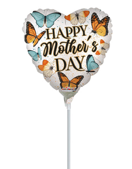 4in ConverUSA Happy Mothers Day Big Butterflies Balloon (Heat Seal Required)