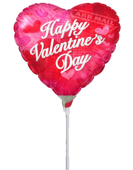 4in ConverUSA Happy Valentine's Day Air Mail Balloon (Heat Seal Required)