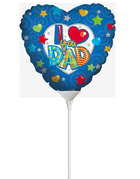 4in ConverUSA I ❤︎⁠ You DAD Heart Balloon (Heat Seal Required)