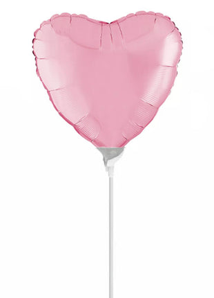 4in ConverUSA Solid Light Pink Heart Balloon (Heat Seal Required)