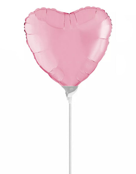 4in ConverUSA Solid Light Pink Heart Balloon (Heat Seal Required)
