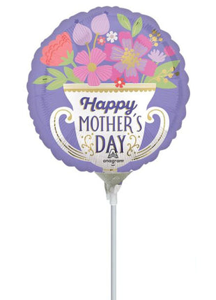 4in Anagram Satin Happy Mother's Day Trophy Balloon (Heat Seal Required)